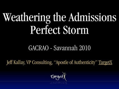 GACRAO Perfect Storm