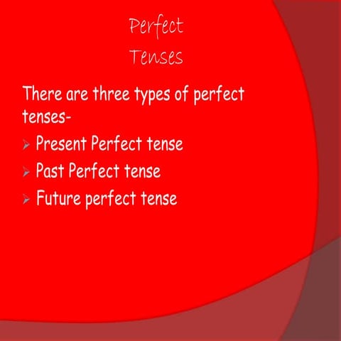 Perfect Tenses | PPT
