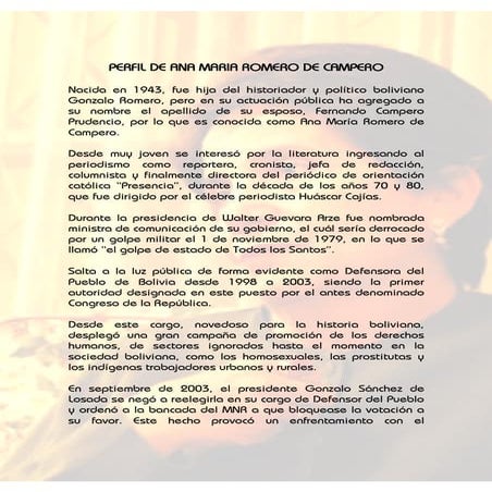 Perfil ana maria romero de campero | PDF
