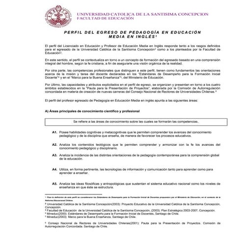 Perfil de egreso pem inglés