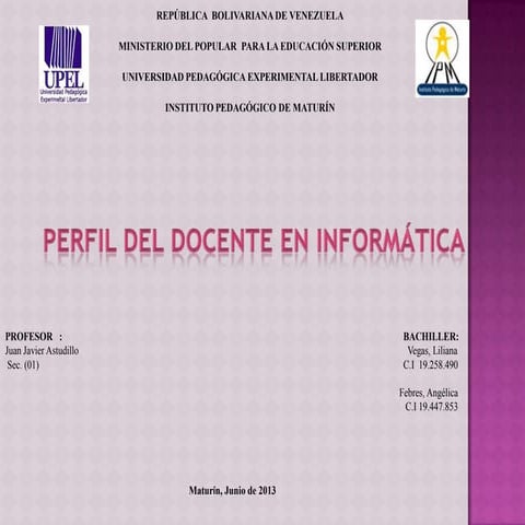 Perfil del docente de informática | PPTX