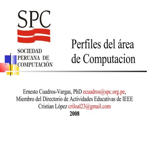 Perfiles Internacionales de la Carrera de Computación 