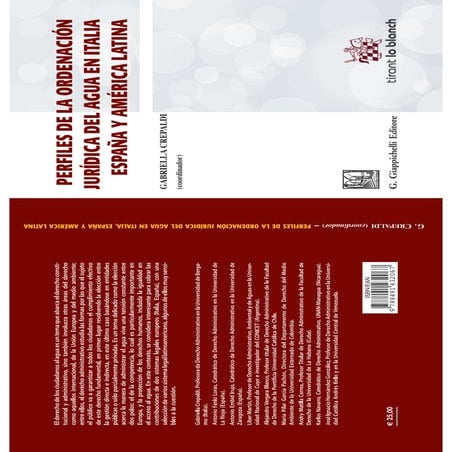 Perfiles de la ordenación jurídica del agua en Italia, España y América Latina. 