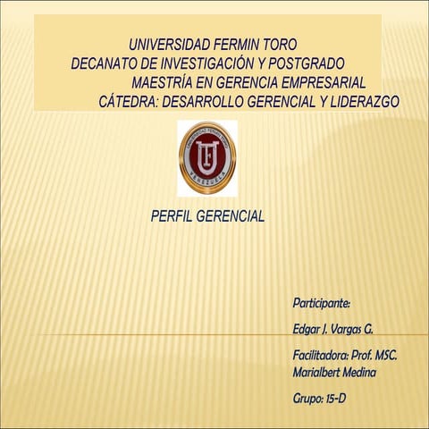 Perfil Gerencial Edgar Vargas