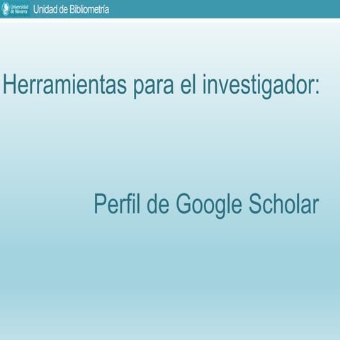 Perfil Google Scholar