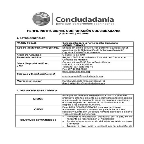 Perfil Institucional