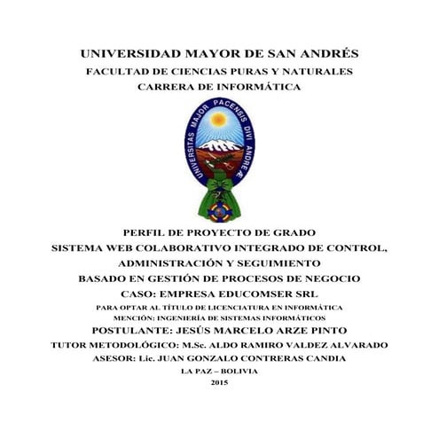 Perfil Proyecto de Grado (Informática)