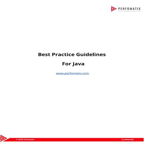 Perfomatix - Java Coding Standards | PDF