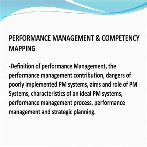 Perforamance management as per VTU Syllabus