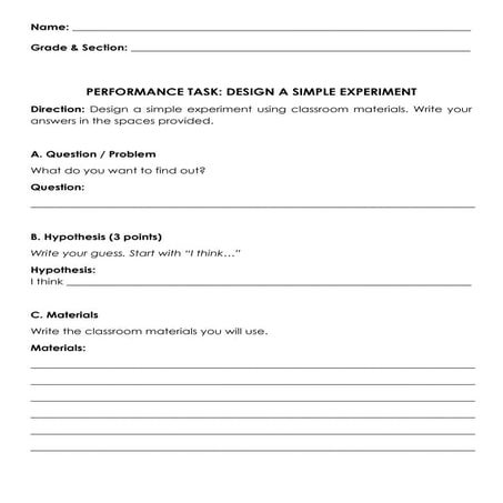 Performace Task in Research Grade 3 Quarter 3 | DOCX