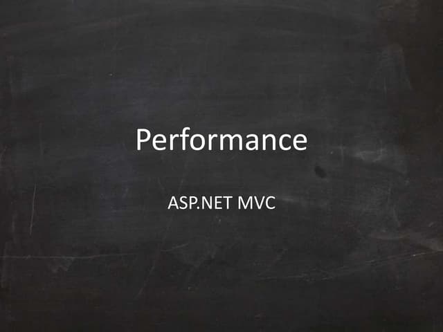 Performance Web com ASP.NET MVC