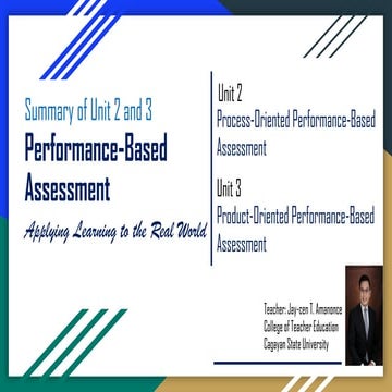The Nature of Performance-Based Assessment (Assessment of Learning 2 ...