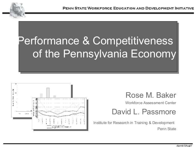 Performance & Competitiveness of Pennsylvania Economy