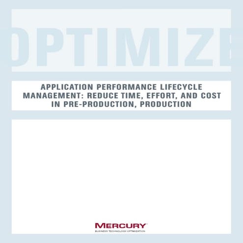 Performance Life Cycle