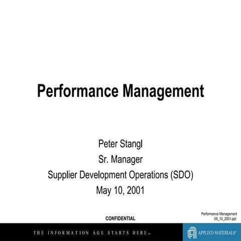 Performance  Management 05 10 2001