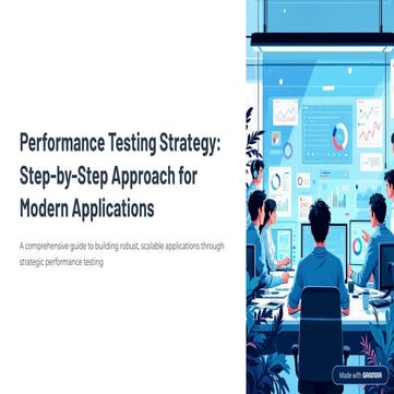 Performance Testing Strategy Step By Step Approach For Modern