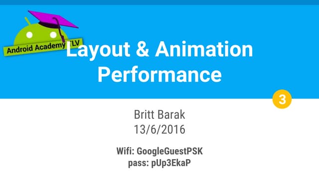 Performance #3  layout&amp;animation