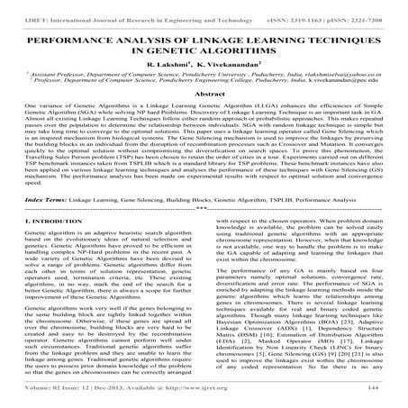 Performance analysis of linkage learning techniques in genetic algorithms