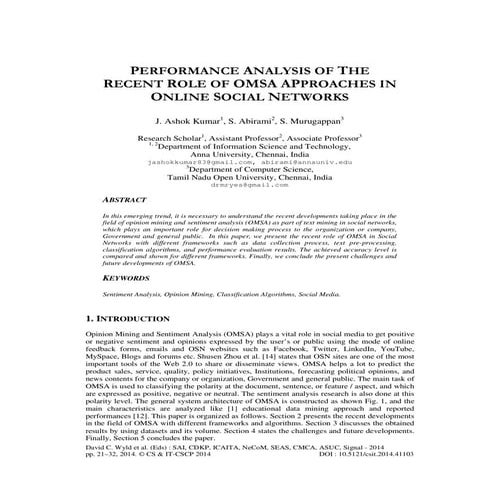 Performance analysis of the