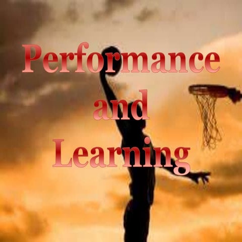 Performance and learning