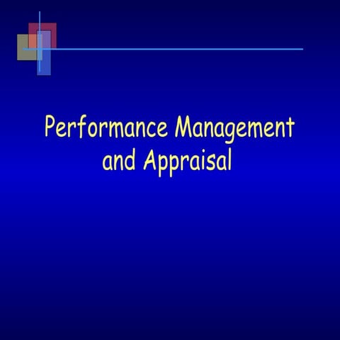 Performance appraisal