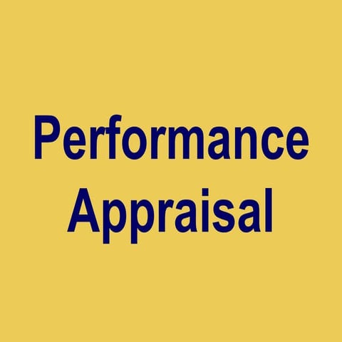 Performance appraisal