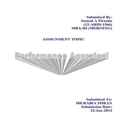 Performance Appraisal