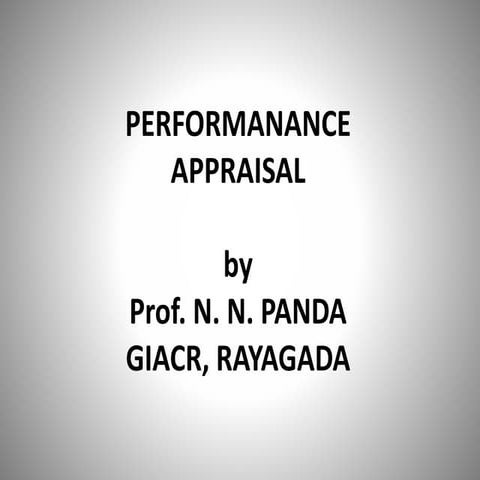Performance appraisal
