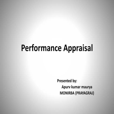 Performance appraisal