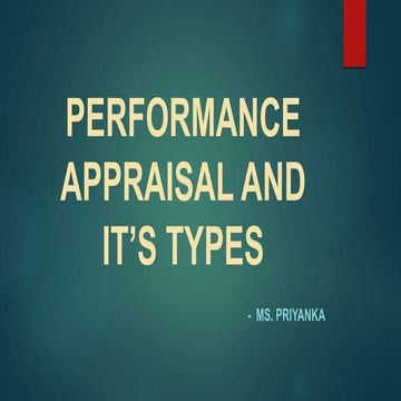 Performance appraisal