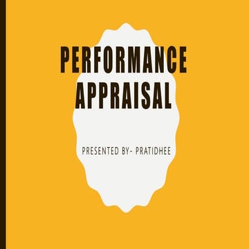 Performance appraisal
