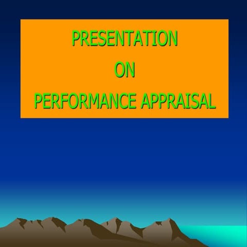 Performance Appraisal System introduction