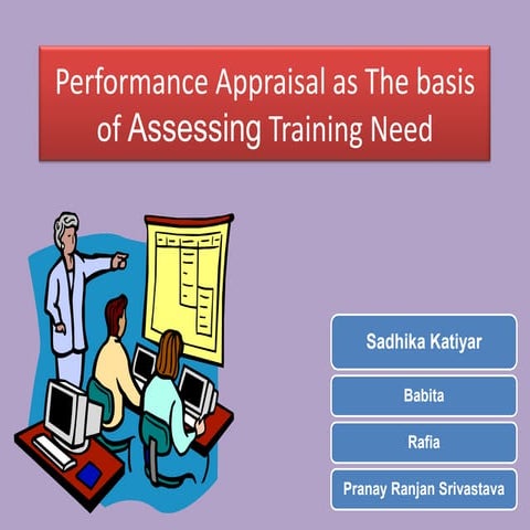 Performance appraisal as the basis of determining training need
