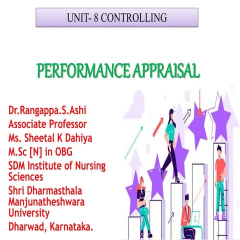 Performance Appraisal Dr.Rangappa.S.Ashi Associate Professor SDM Institute of...