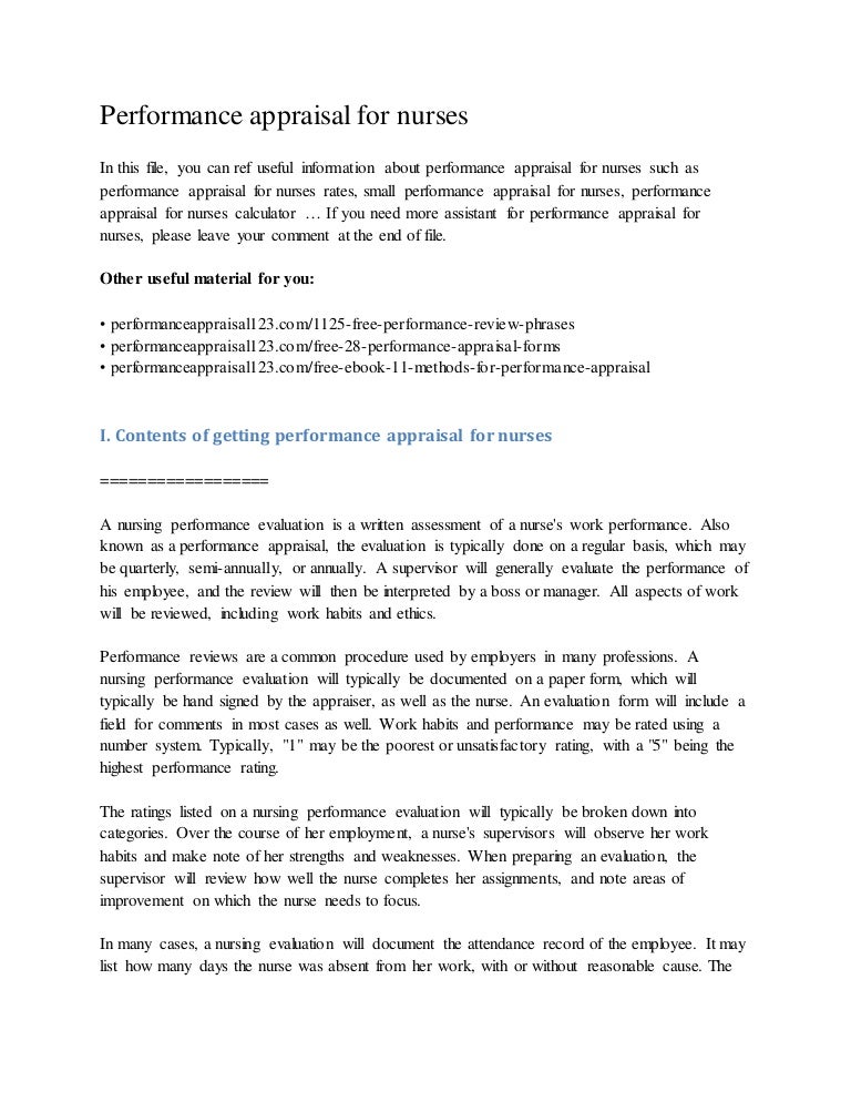 nursing evaluation
