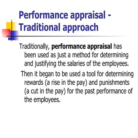 Performance appraisal methods