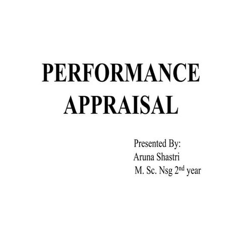 Performance appraisal ppt