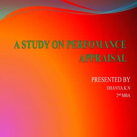 Performance appraisal ppt 