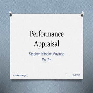 Performance appraisal for nursing s...