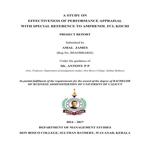 Performance appraisal project