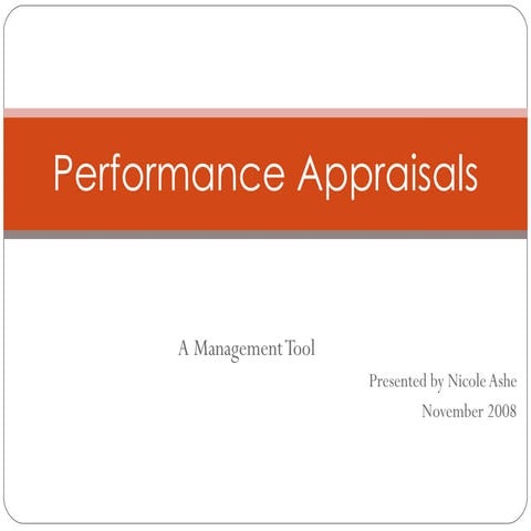 Performance appraisals