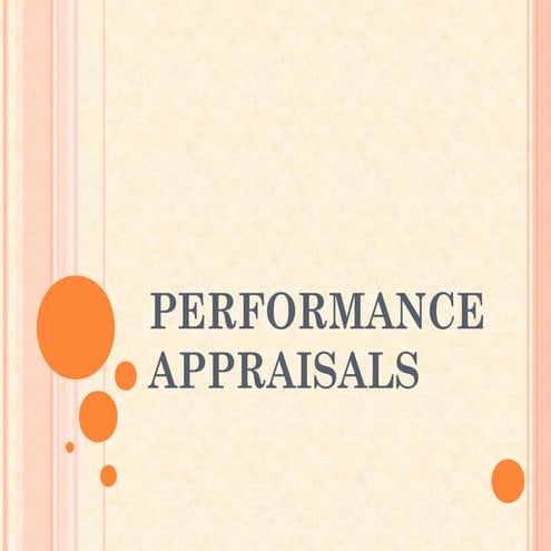 Performance appraisals