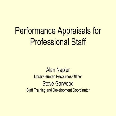 Performance Appraisalsfor Prof Staff.Ppt