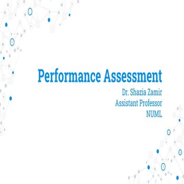 Performance assessment- week 17