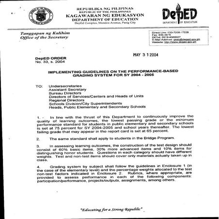 Performance based assessment