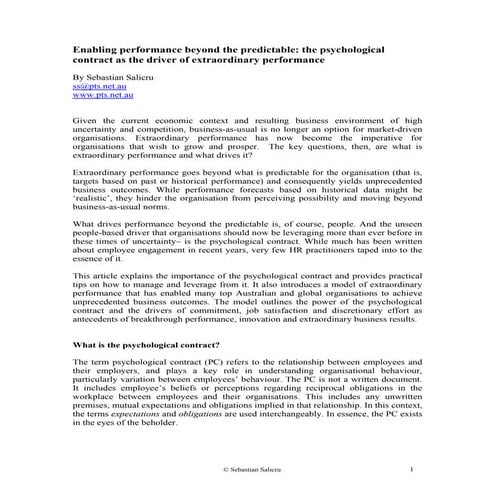 Performance beyond the_predictable