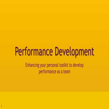 Performance Development