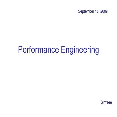 Performance Engineering