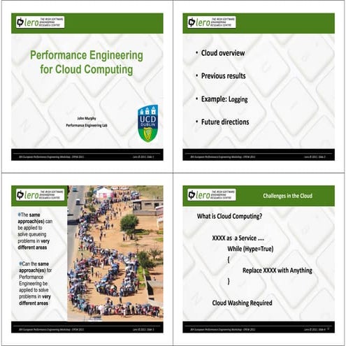 Performance engineeringforcloudcomputing lero