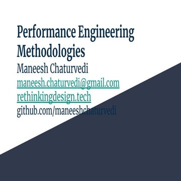 Performance engineering  methodologies